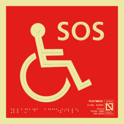 Placa fotoluminiscente llamada accesible
