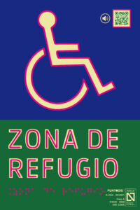 Placa fotoluminiscente zona refugio