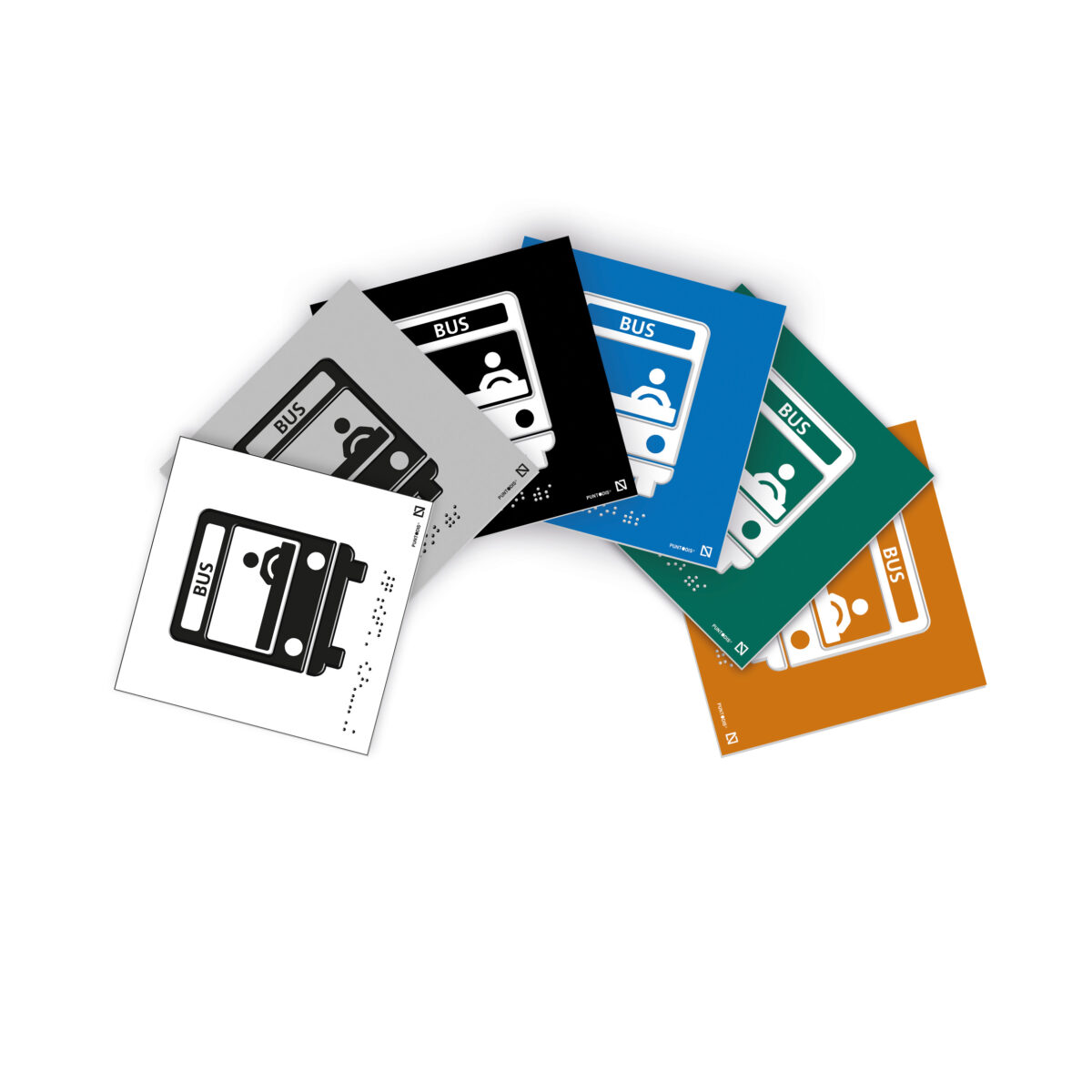 Colores que se disponen para realizar las placas blanco, gris, negro, azul, verde y naranja.