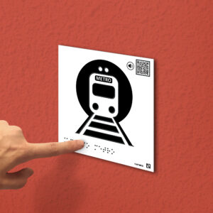 Ejemplo de colocación en pared de la placa