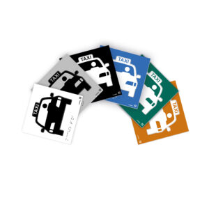 Colores que se disponen para realizar las placas blanco, gris, negro, azul, verde y naranja.