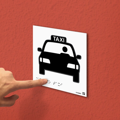 rotulo braille acceso taxi