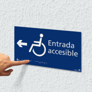 Ejemplo de colocación en pared de la placa