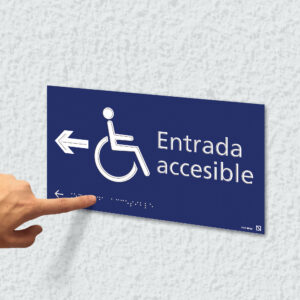 Ejemplo de colocación en pared de la placa