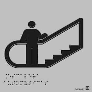 Placa Escaleras Automáticas braille y altorrelieve