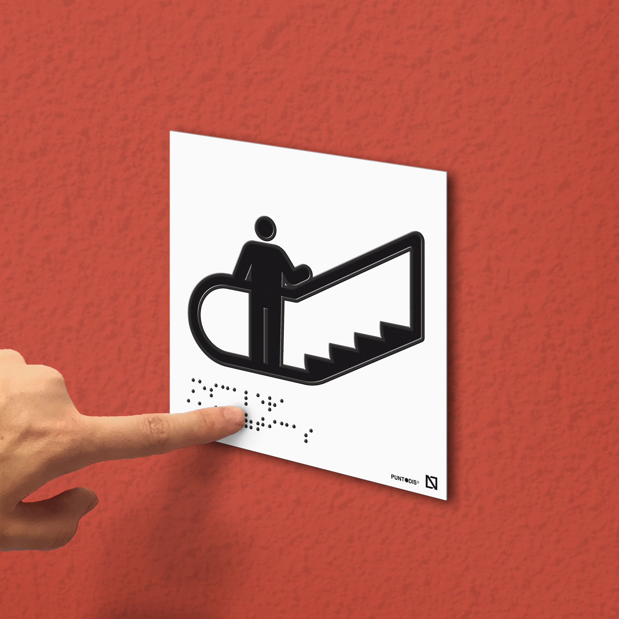 Ejemplo de colocación en pared de la placa