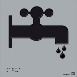 Placa Agua braille