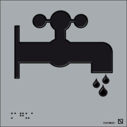 Placa Agua braille