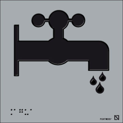 Placa Agua braille