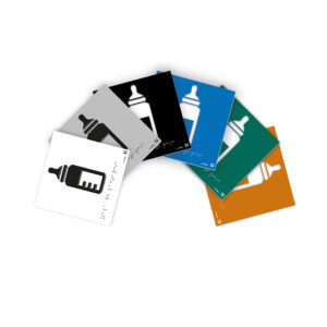 Colores que se disponen para realizar las placas blanco, gris, negro, azul, verde y naranja.