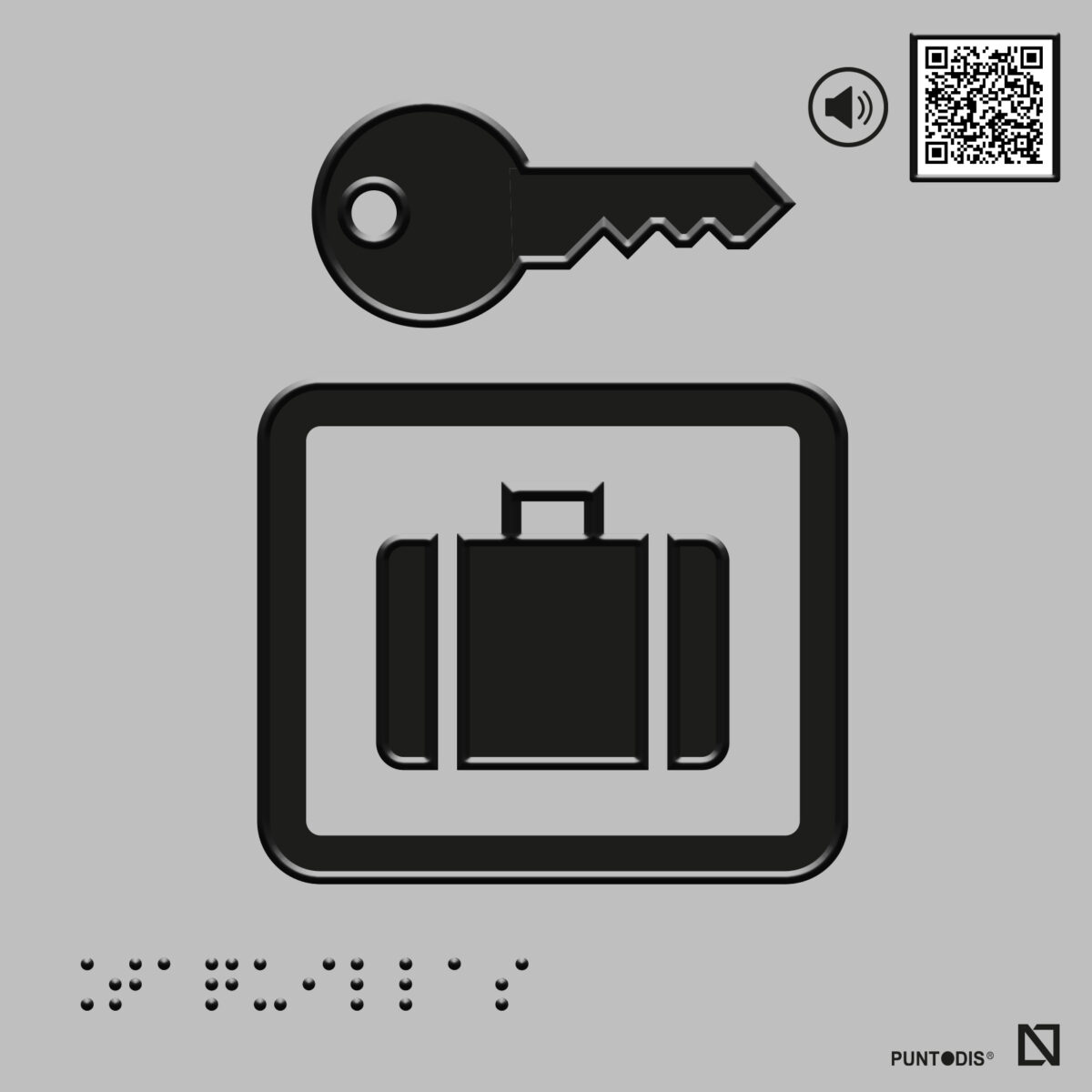 Placa Taquillas con QR, braille y altorrelieve