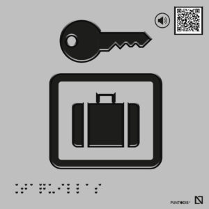 Placa Taquillas con QR, braille y altorrelieve