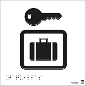 Placa taquillas braille y altorrelieve en aluminio