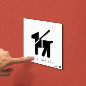 Ejemplo de colocación en pared de la placa