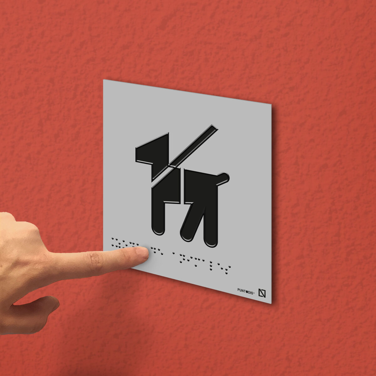 Ejemplo de colocación en pared de la placa