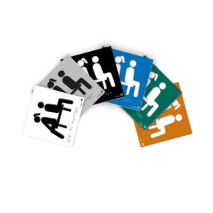 Colores que se disponen para realizar las placas blanco, gris, negro, azul, verde y naranja.