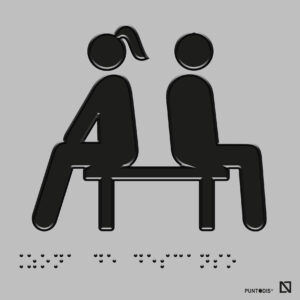 Placa Zona de descanso braille y altorrelieve