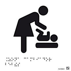 zona cambiador de bebés braille