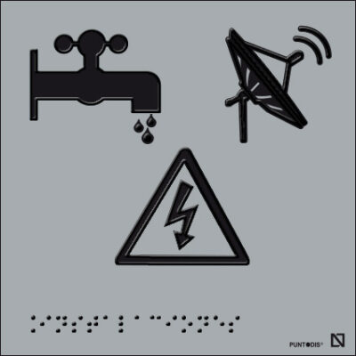 Placa Instalaciones braille