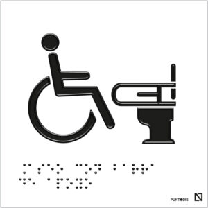 Placa Aseo con barra de apoyo