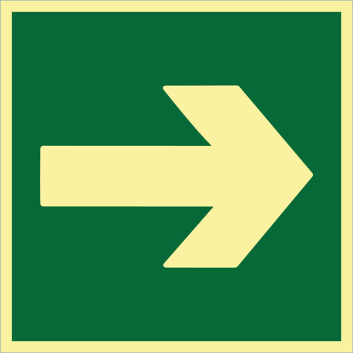 Placa fotoluminiscente gran tamaño flecha