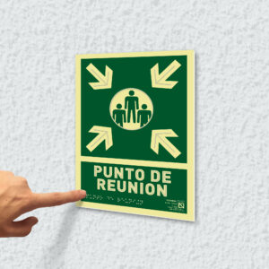 Ejemplo de colocación en pared de la placa