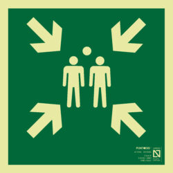 Placa fotoluminiscente Punto de reunión de gran formato