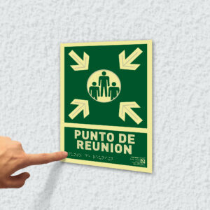 Ejemplo de colocación en pared de la placa