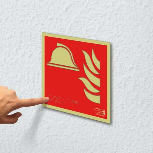 Placa fotoluminiscente material contra incendios
