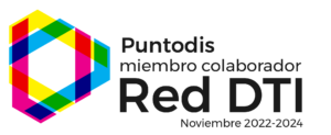 Logotipo de la red DTI junto con el nombre Puntodis y los años de vigencia 22-24