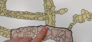 Imagen detalle de dos texturas en un plano