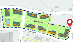 Imagen de un plano de la zona Atzeragaine de Urduliz