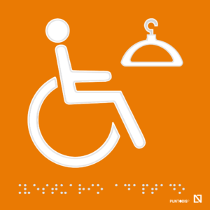 Pictograma vestuario accesible naranja