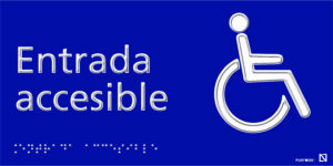 Pictograma y texto Entrada accesible
