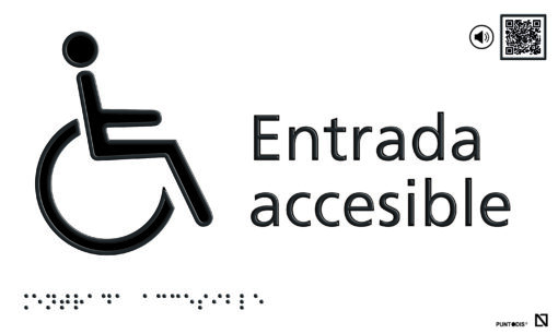Placa entrada accesible