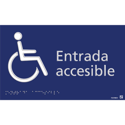 Placa Entrada accesible en braille