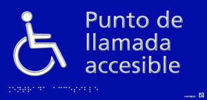 Placa de punto de llamada accesible