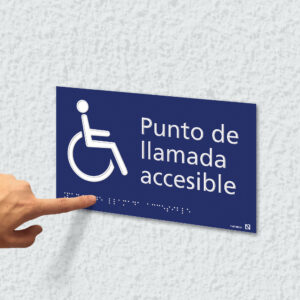 Ejemplo de colocación en pared de la placa