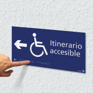 Ejemplo de colocación en pared de la placa