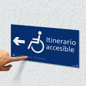 Ejemplo de colocación en pared de la placa