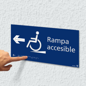 Ejemplo de colocación en pared de la placa