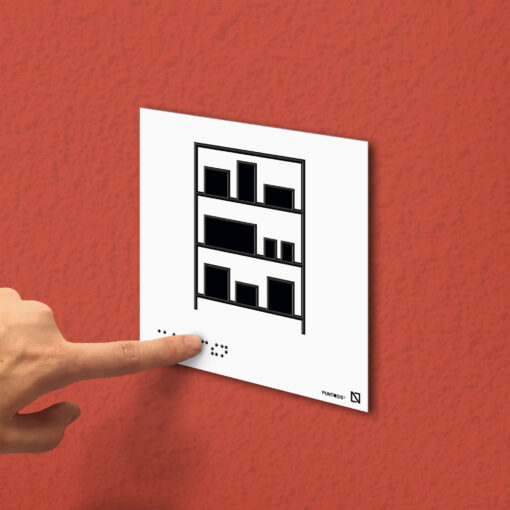 Rótulo almacén Braille