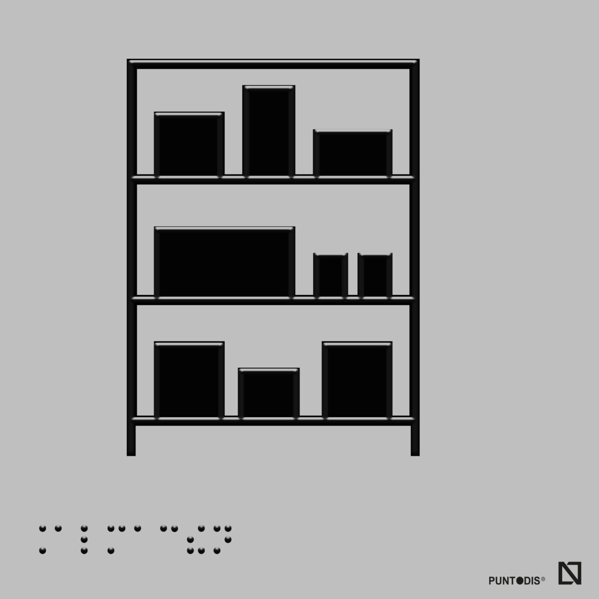 Placa Almacén braille y altorrelieve