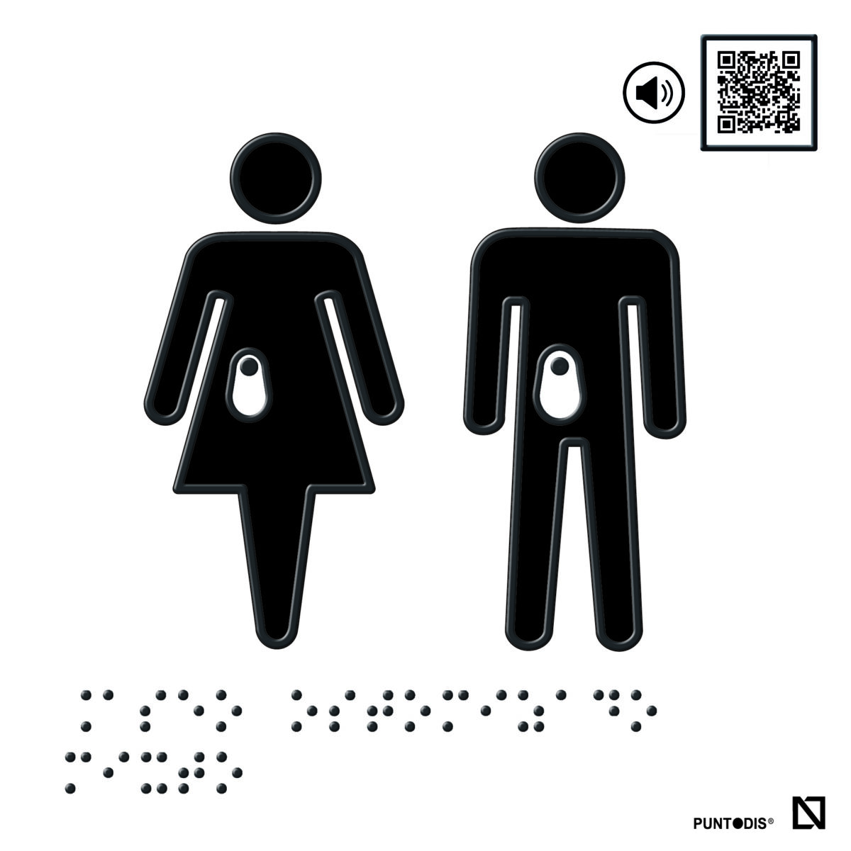 Placa aseo ostomizado mixto con fondo blanco con QR