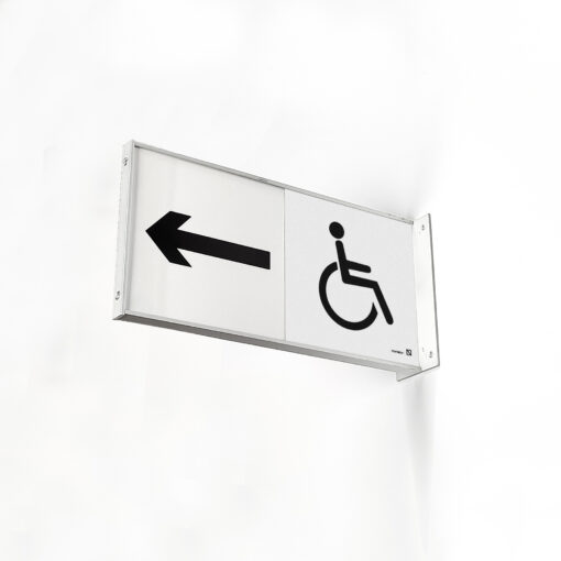 Banderola doble para aseo accesible
