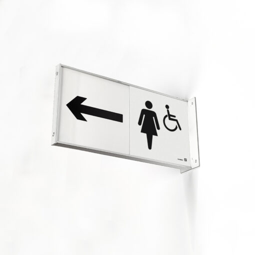 Banderola doble para aseo mujer adaptado