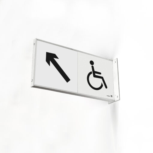 Banderola doble para aseo accesible