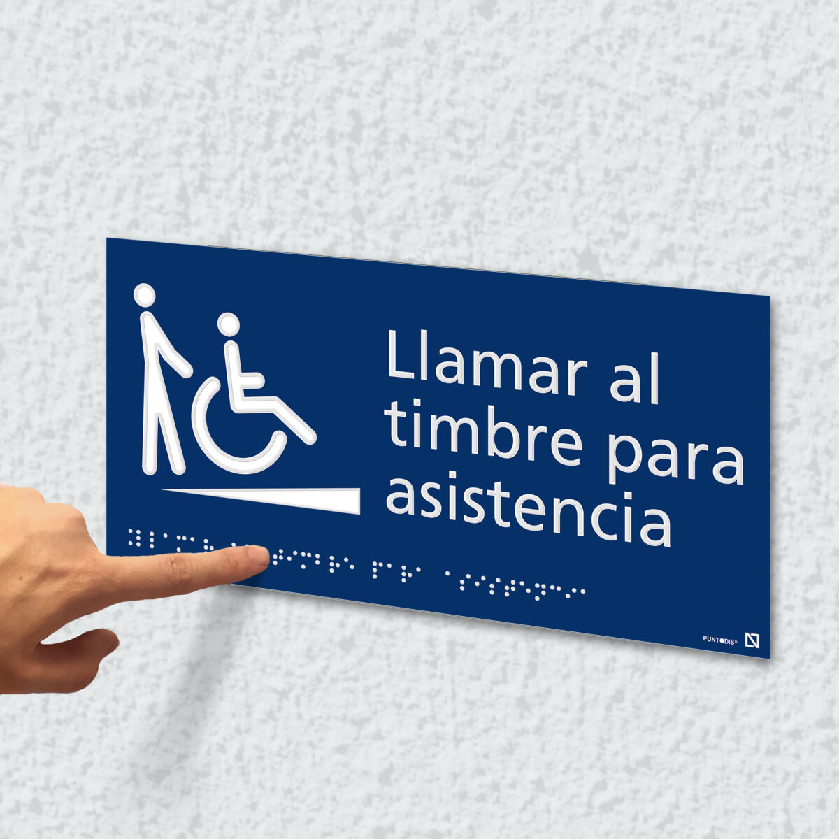 Placa rampa con asistencia - llamar al timbre para asistencia