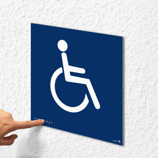 Placa Símbolo Internacional de Accesibilidad (SIA) braille 300x300