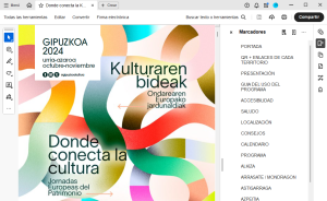Captura de pantalla de un PDF accesible